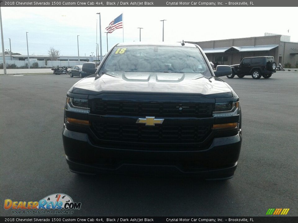 2018 Chevrolet Silverado 1500 Custom Crew Cab 4x4 Black / Dark Ash/Jet Black Photo #8