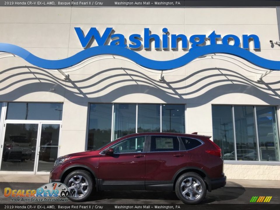 2019 Honda CR-V EX-L AWD Basque Red Pearl II / Gray Photo #1