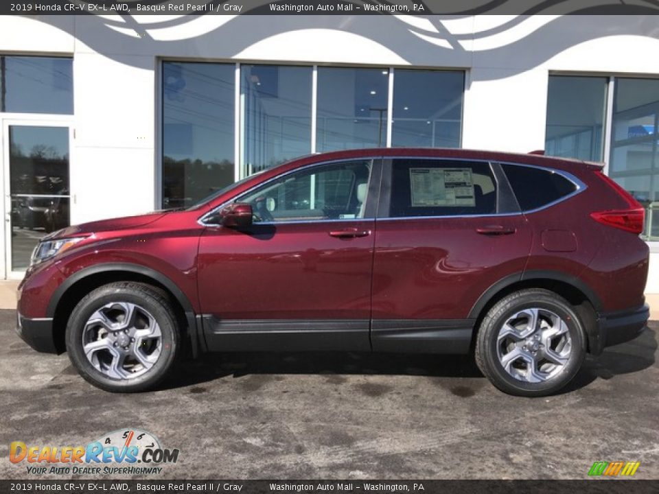 2019 Honda CR-V EX-L AWD Basque Red Pearl II / Gray Photo #2