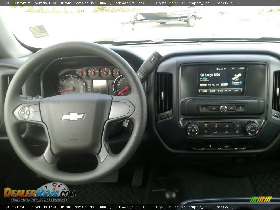 2018 Chevrolet Silverado 1500 Custom Crew Cab 4x4 Black / Dark Ash/Jet Black Photo #13