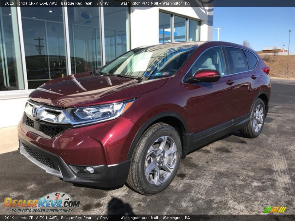 2019 Honda CR-V EX-L AWD Basque Red Pearl II / Gray Photo #3