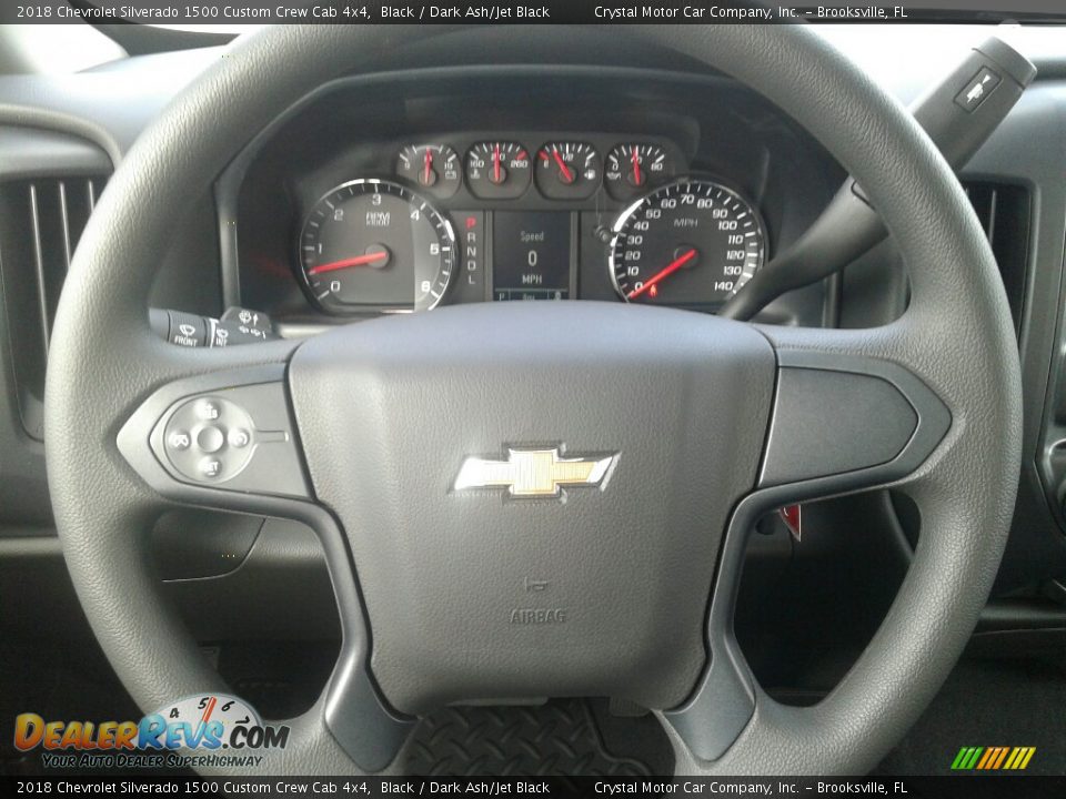 2018 Chevrolet Silverado 1500 Custom Crew Cab 4x4 Black / Dark Ash/Jet Black Photo #14