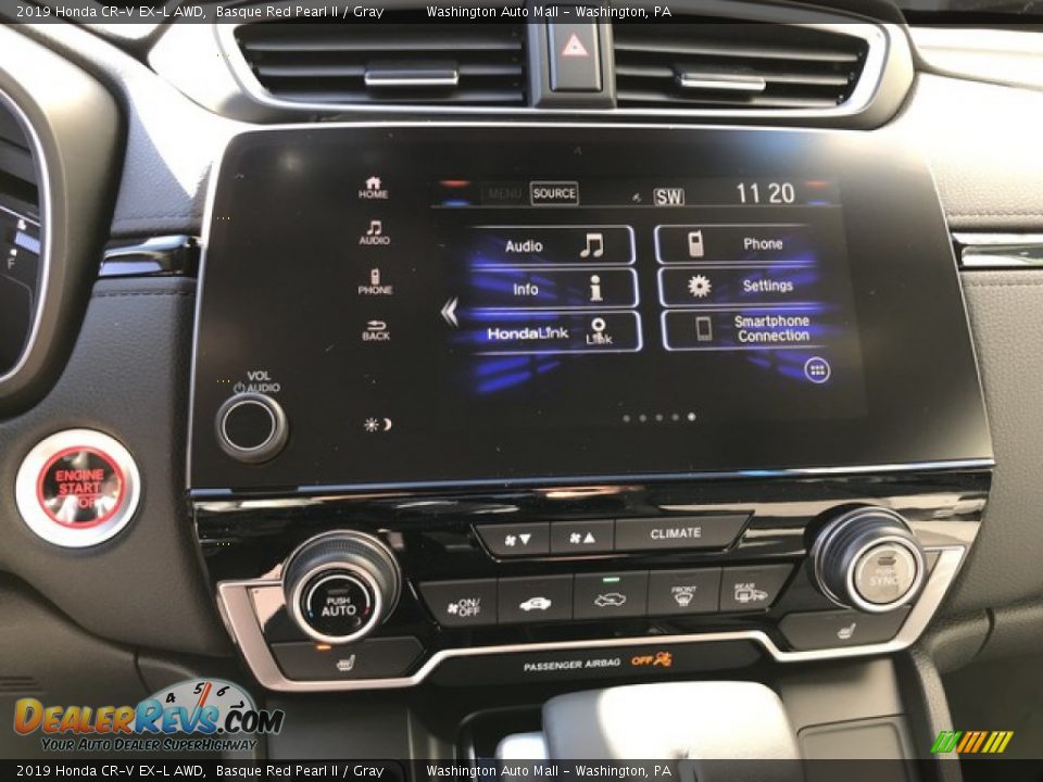 2019 Honda CR-V EX-L AWD Basque Red Pearl II / Gray Photo #24