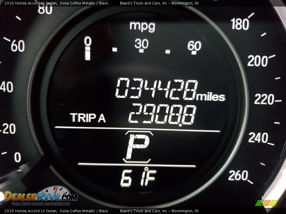 2016 Honda Accord LX Sedan Kona Coffee Metallic / Black Photo #16