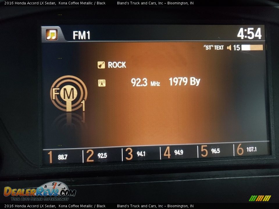 2016 Honda Accord LX Sedan Kona Coffee Metallic / Black Photo #18