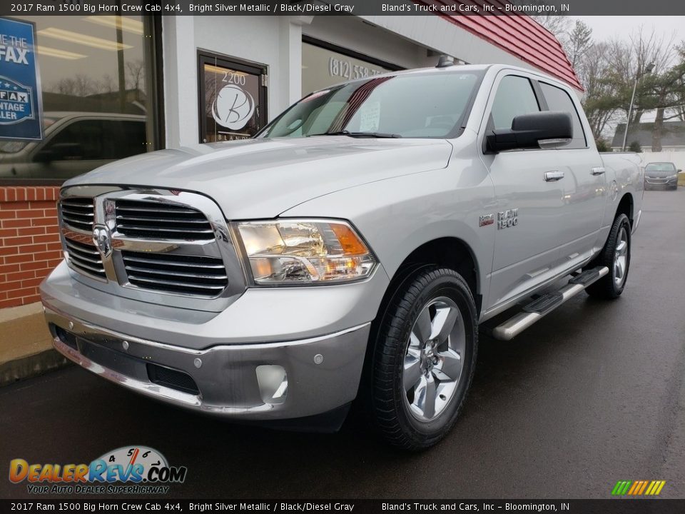 2017 Ram 1500 Big Horn Crew Cab 4x4 Bright Silver Metallic / Black/Diesel Gray Photo #2