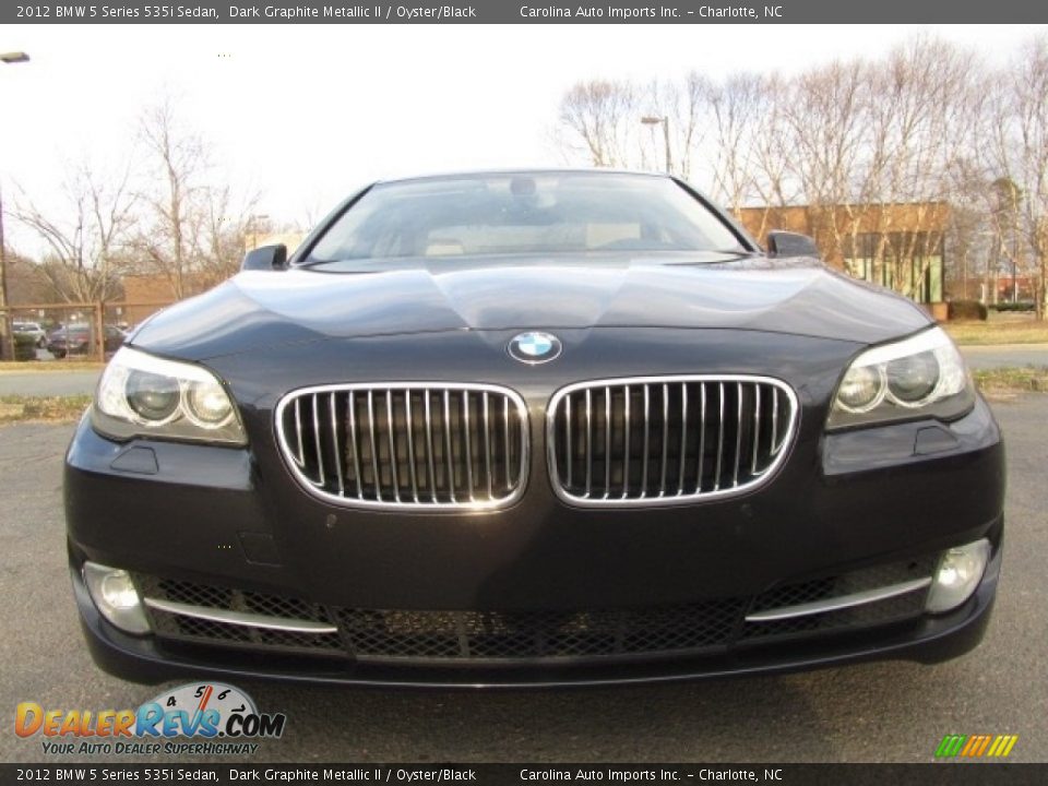 2012 BMW 5 Series 535i Sedan Dark Graphite Metallic II / Oyster/Black Photo #4