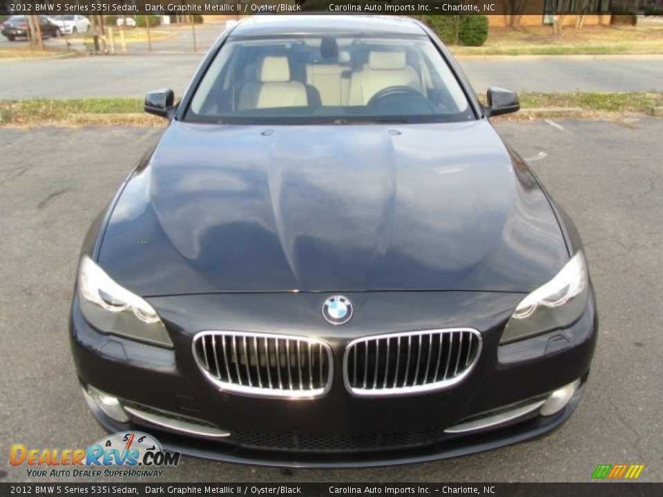 2012 BMW 5 Series 535i Sedan Dark Graphite Metallic II / Oyster/Black Photo #5