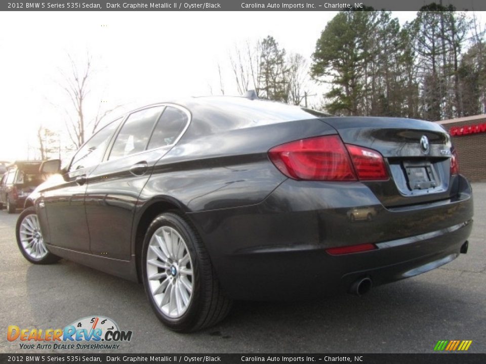 2012 BMW 5 Series 535i Sedan Dark Graphite Metallic II / Oyster/Black Photo #8