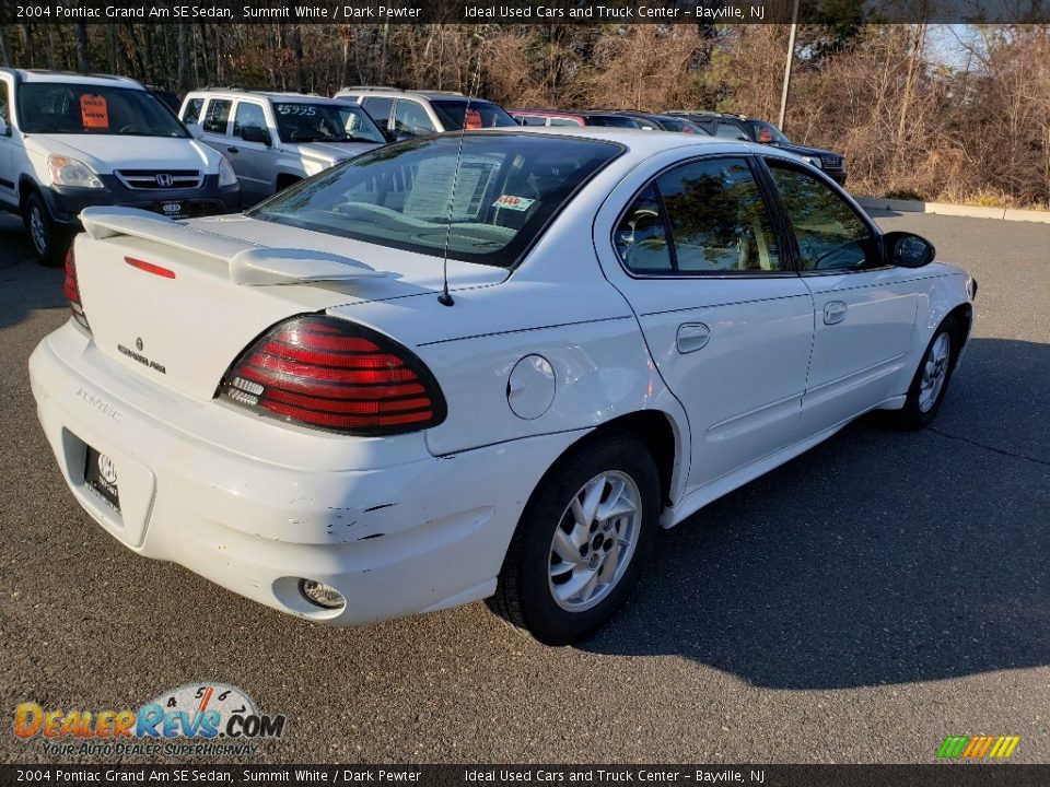 2004 Pontiac Grand Am SE Sedan Summit White / Dark Pewter Photo #7