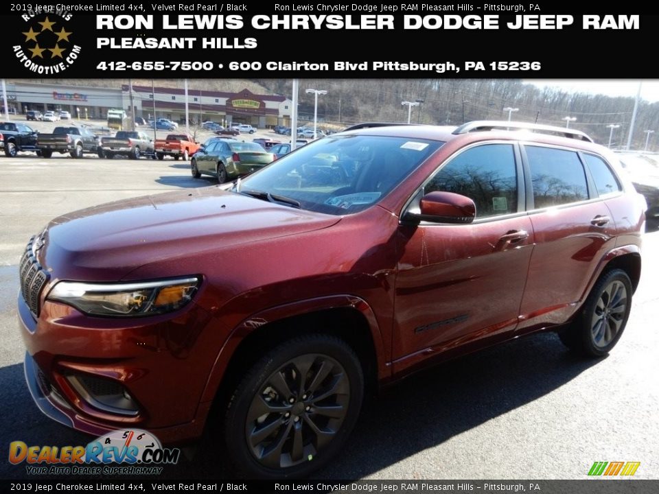 2019 Jeep Cherokee Limited 4x4 Velvet Red Pearl / Black Photo #1