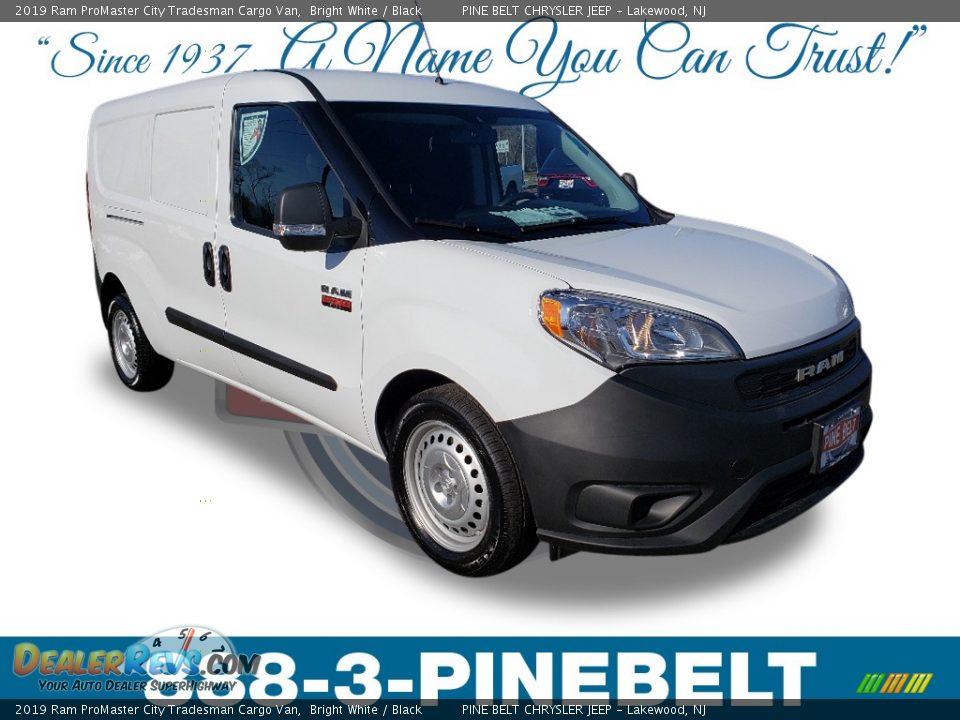 2019 Ram ProMaster City Tradesman Cargo Van Bright White / Black Photo #1
