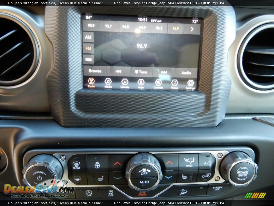 2019 Jeep Wrangler Sport 4x4 Ocean Blue Metallic / Black Photo #19