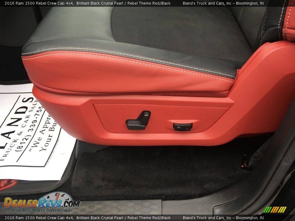 2016 Ram 1500 Rebel Crew Cab 4x4 Brilliant Black Crystal Pearl / Rebel Theme Red/Black Photo #6
