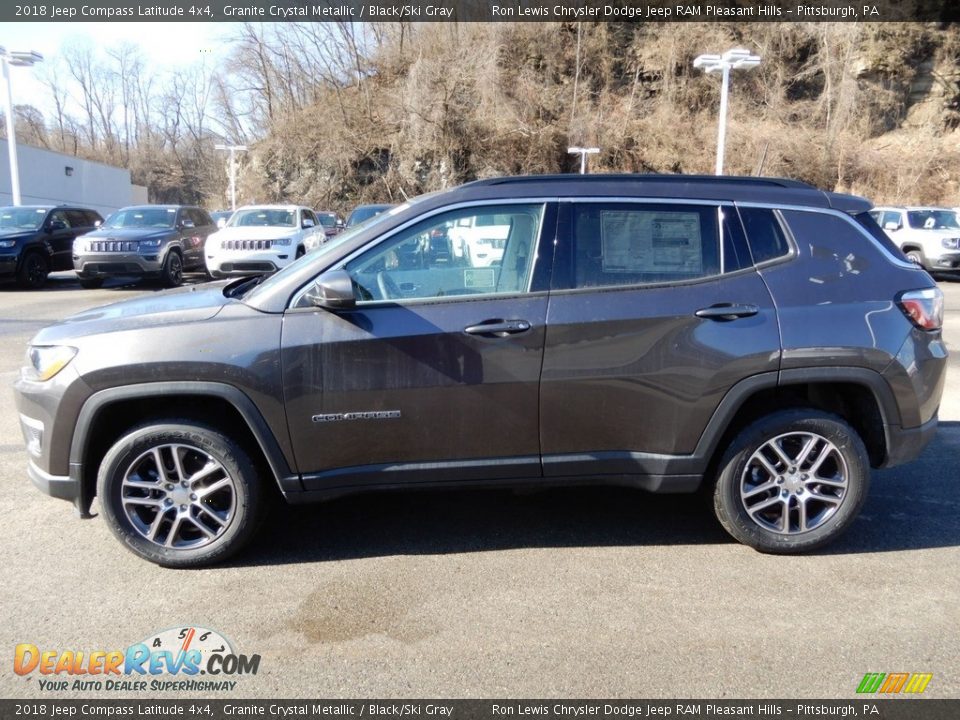 2018 Jeep Compass Latitude 4x4 Granite Crystal Metallic / Black/Ski Gray Photo #2