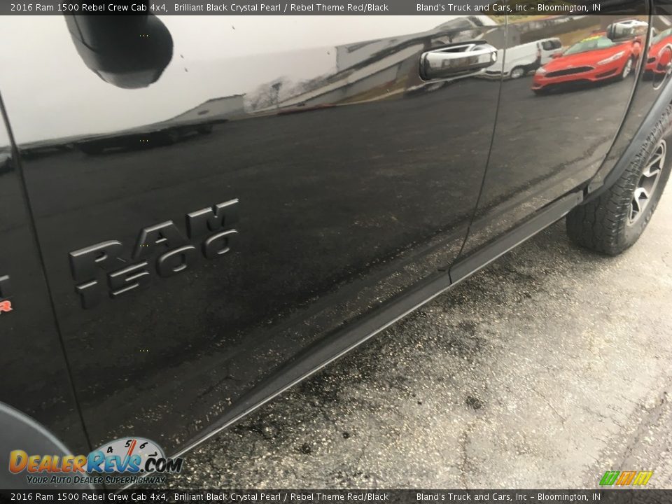 2016 Ram 1500 Rebel Crew Cab 4x4 Brilliant Black Crystal Pearl / Rebel Theme Red/Black Photo #15