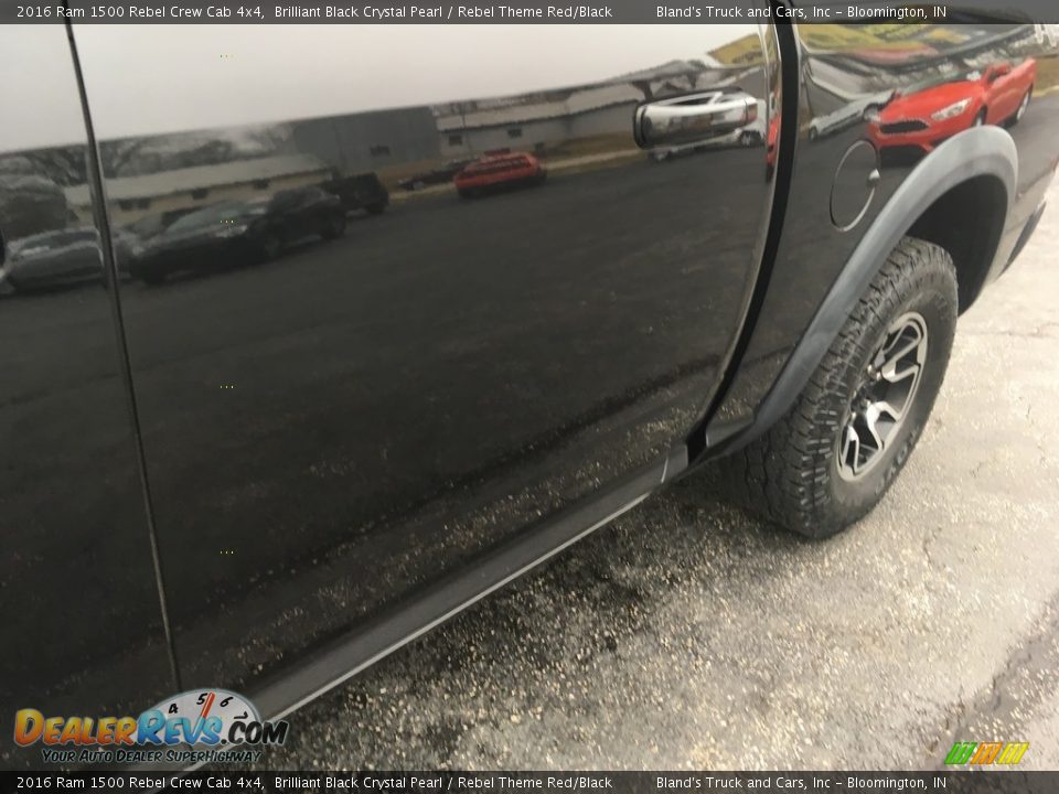 2016 Ram 1500 Rebel Crew Cab 4x4 Brilliant Black Crystal Pearl / Rebel Theme Red/Black Photo #16