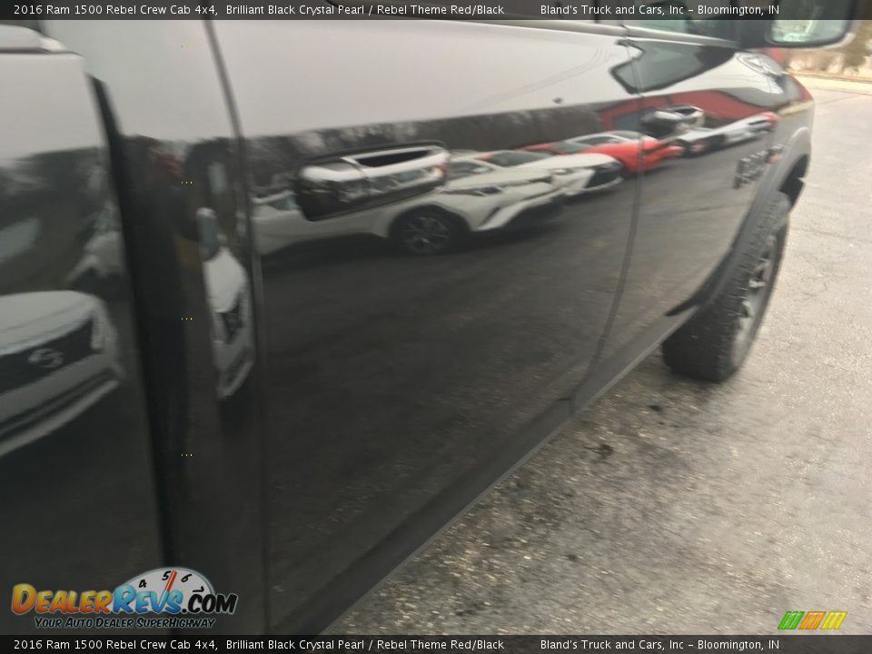 2016 Ram 1500 Rebel Crew Cab 4x4 Brilliant Black Crystal Pearl / Rebel Theme Red/Black Photo #19