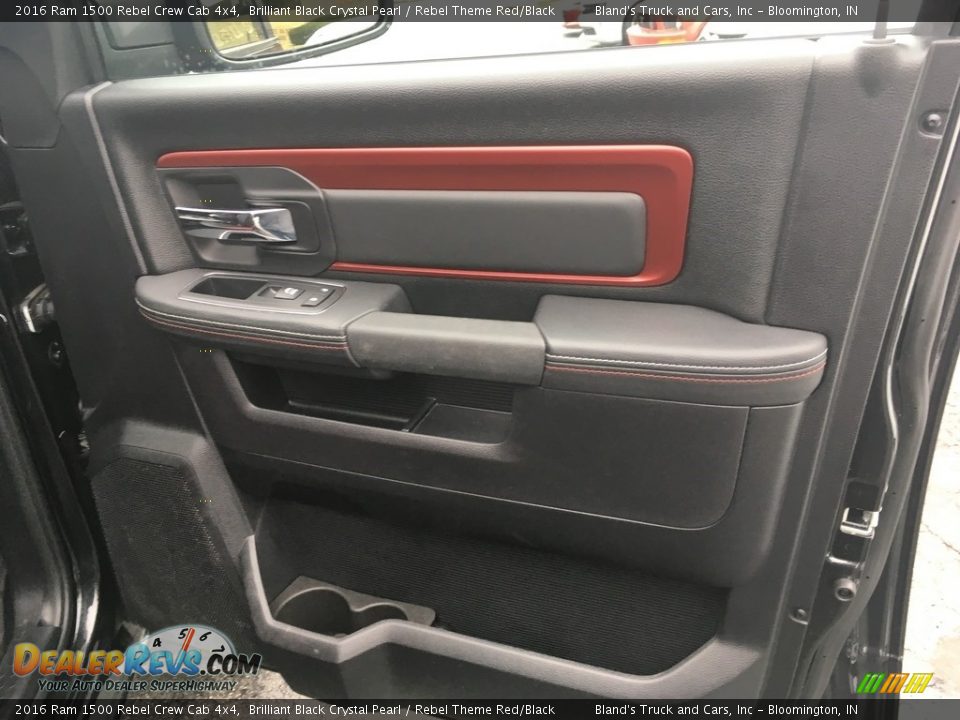 2016 Ram 1500 Rebel Crew Cab 4x4 Brilliant Black Crystal Pearl / Rebel Theme Red/Black Photo #22
