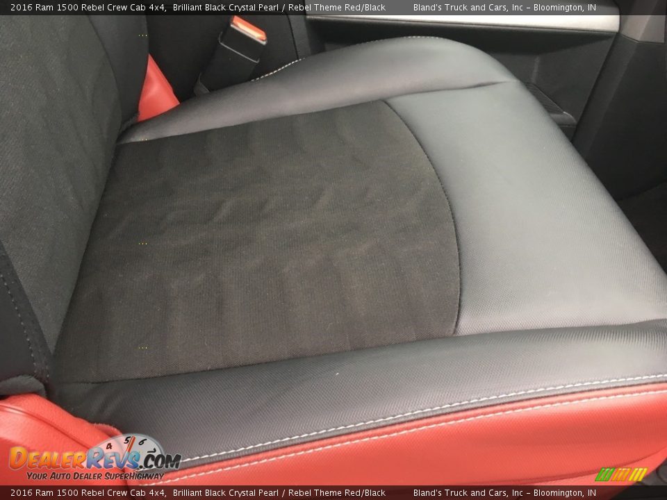 2016 Ram 1500 Rebel Crew Cab 4x4 Brilliant Black Crystal Pearl / Rebel Theme Red/Black Photo #25