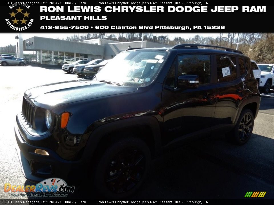 2018 Jeep Renegade Latitude 4x4 Black / Black Photo #1