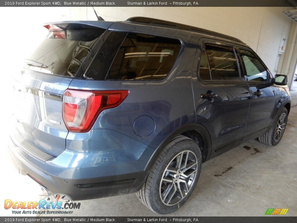 2019 Ford Explorer Sport 4WD Blue Metallic / Medium Black Photo #2