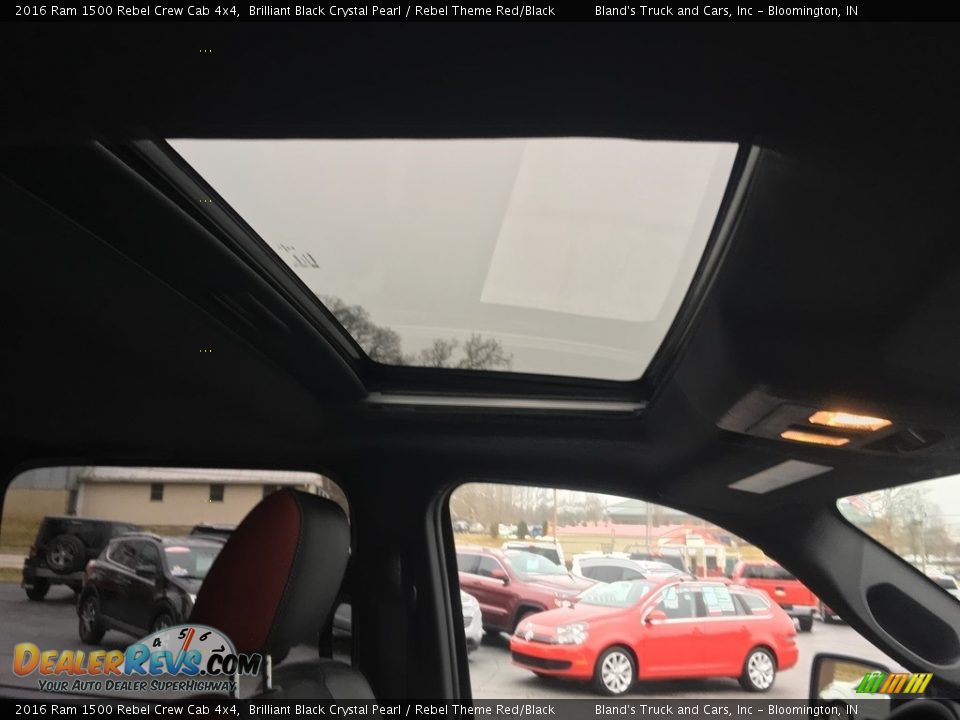 2016 Ram 1500 Rebel Crew Cab 4x4 Brilliant Black Crystal Pearl / Rebel Theme Red/Black Photo #27
