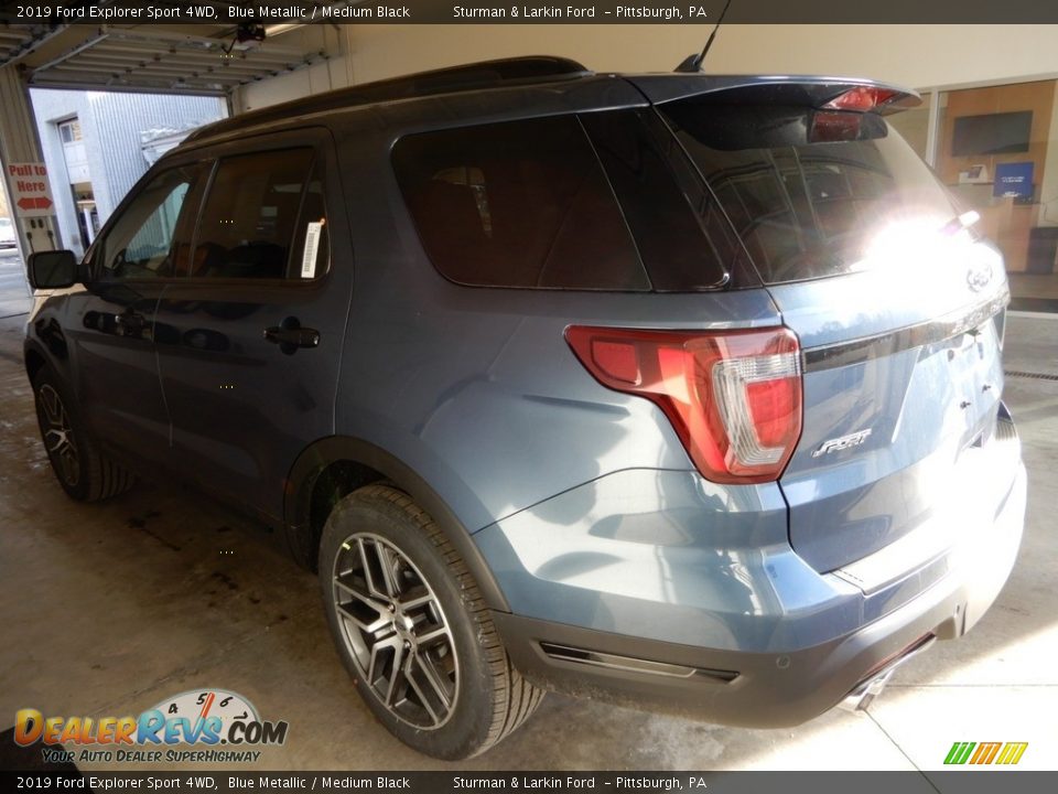 2019 Ford Explorer Sport 4WD Blue Metallic / Medium Black Photo #4