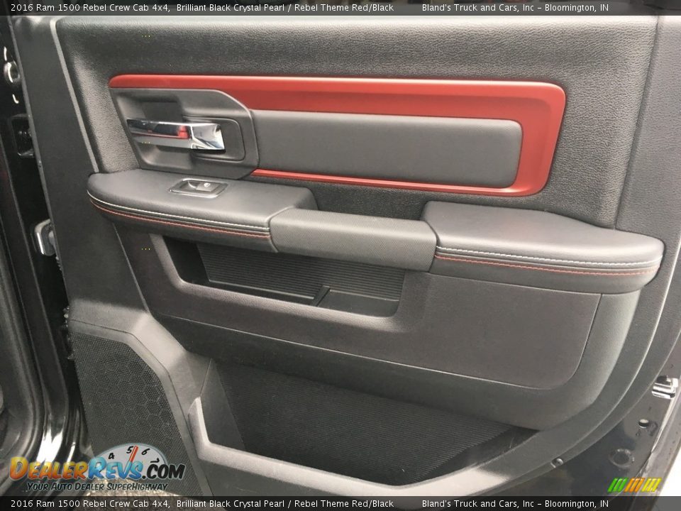 2016 Ram 1500 Rebel Crew Cab 4x4 Brilliant Black Crystal Pearl / Rebel Theme Red/Black Photo #29