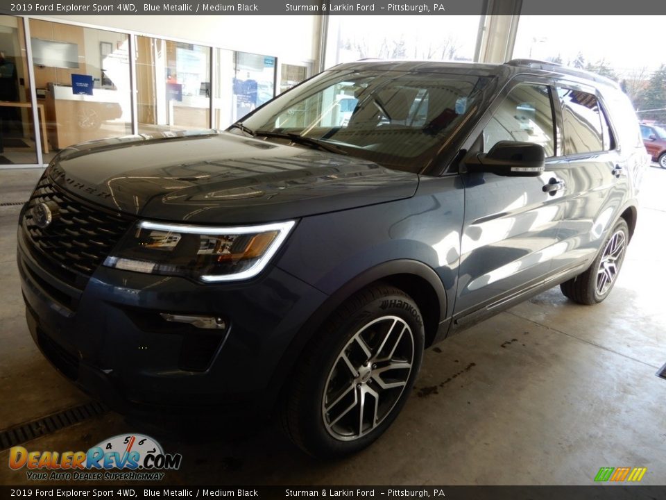 2019 Ford Explorer Sport 4WD Blue Metallic / Medium Black Photo #5