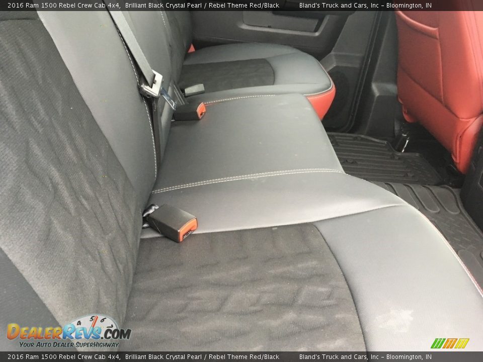 2016 Ram 1500 Rebel Crew Cab 4x4 Brilliant Black Crystal Pearl / Rebel Theme Red/Black Photo #30