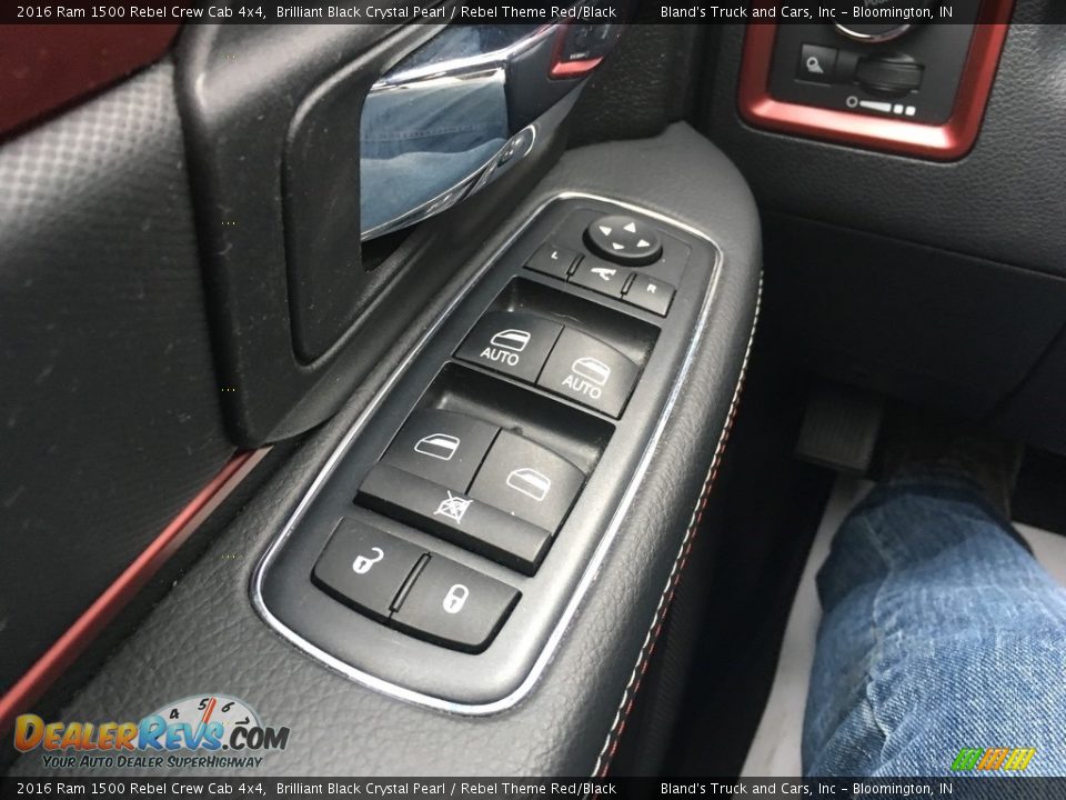 2016 Ram 1500 Rebel Crew Cab 4x4 Brilliant Black Crystal Pearl / Rebel Theme Red/Black Photo #34