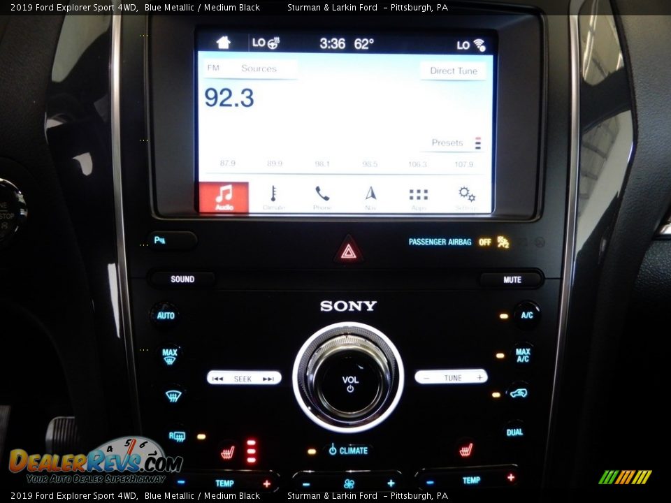 2019 Ford Explorer Sport 4WD Blue Metallic / Medium Black Photo #15