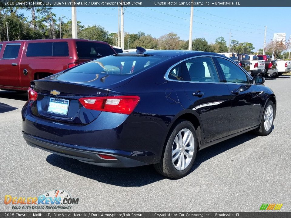 2018 Chevrolet Malibu LT Blue Velvet Metallic / Dark Atmosphere/Loft Brown Photo #5