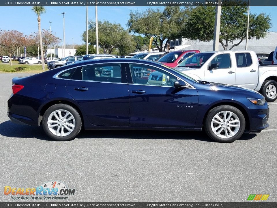 2018 Chevrolet Malibu LT Blue Velvet Metallic / Dark Atmosphere/Loft Brown Photo #6