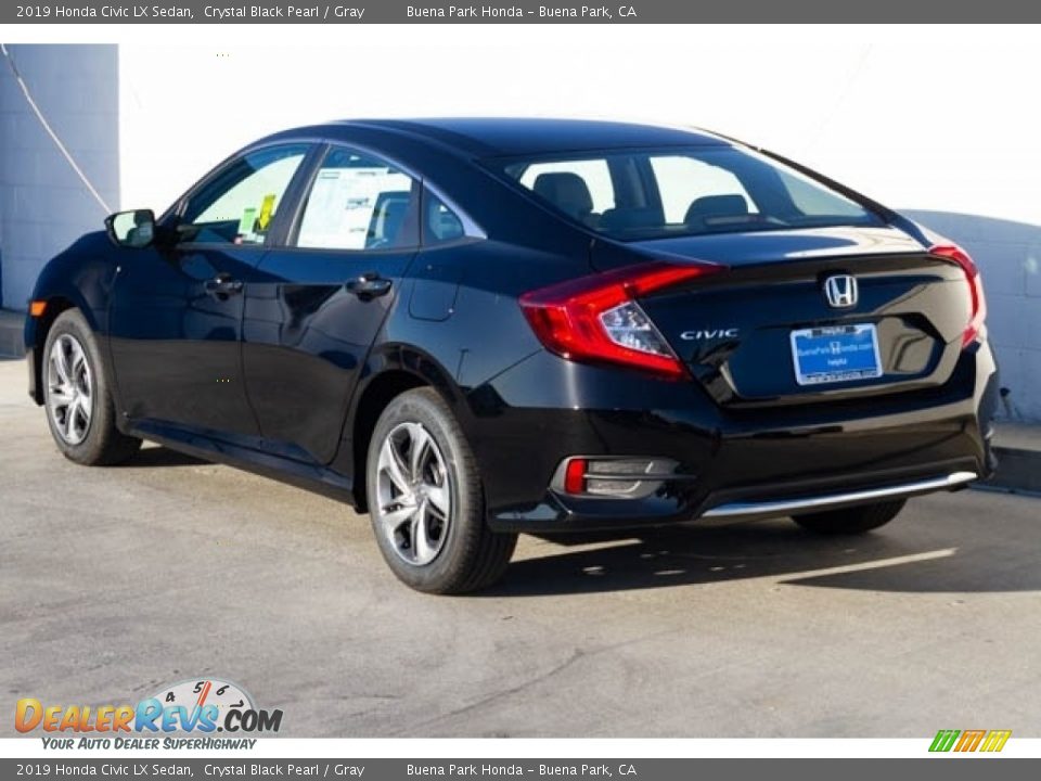 2019 Honda Civic LX Sedan Crystal Black Pearl / Gray Photo #2