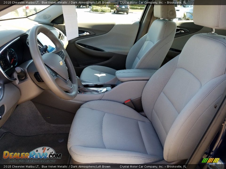 2018 Chevrolet Malibu LT Blue Velvet Metallic / Dark Atmosphere/Loft Brown Photo #9