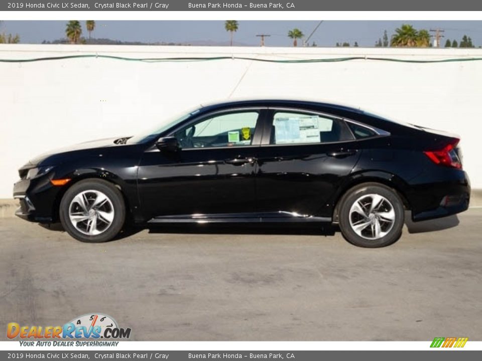 2019 Honda Civic LX Sedan Crystal Black Pearl / Gray Photo #5