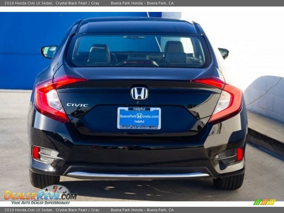 2019 Honda Civic LX Sedan Crystal Black Pearl / Gray Photo #6
