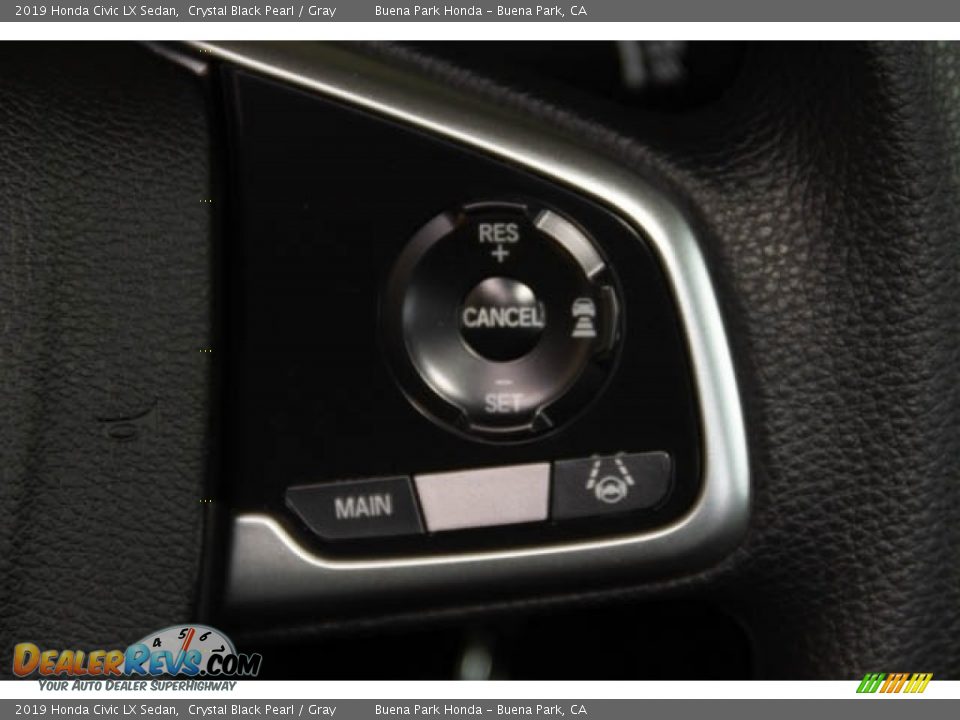 2019 Honda Civic LX Sedan Crystal Black Pearl / Gray Photo #22