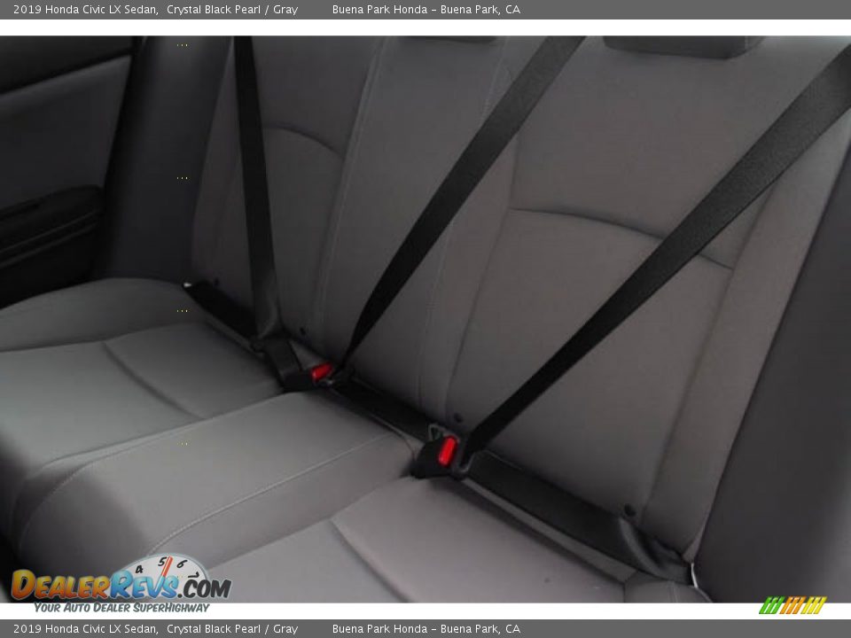 2019 Honda Civic LX Sedan Crystal Black Pearl / Gray Photo #24