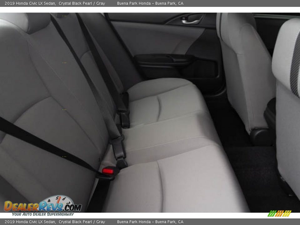 2019 Honda Civic LX Sedan Crystal Black Pearl / Gray Photo #26
