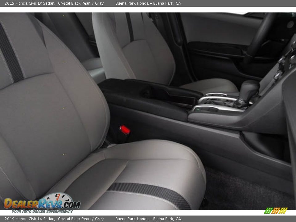 2019 Honda Civic LX Sedan Crystal Black Pearl / Gray Photo #30