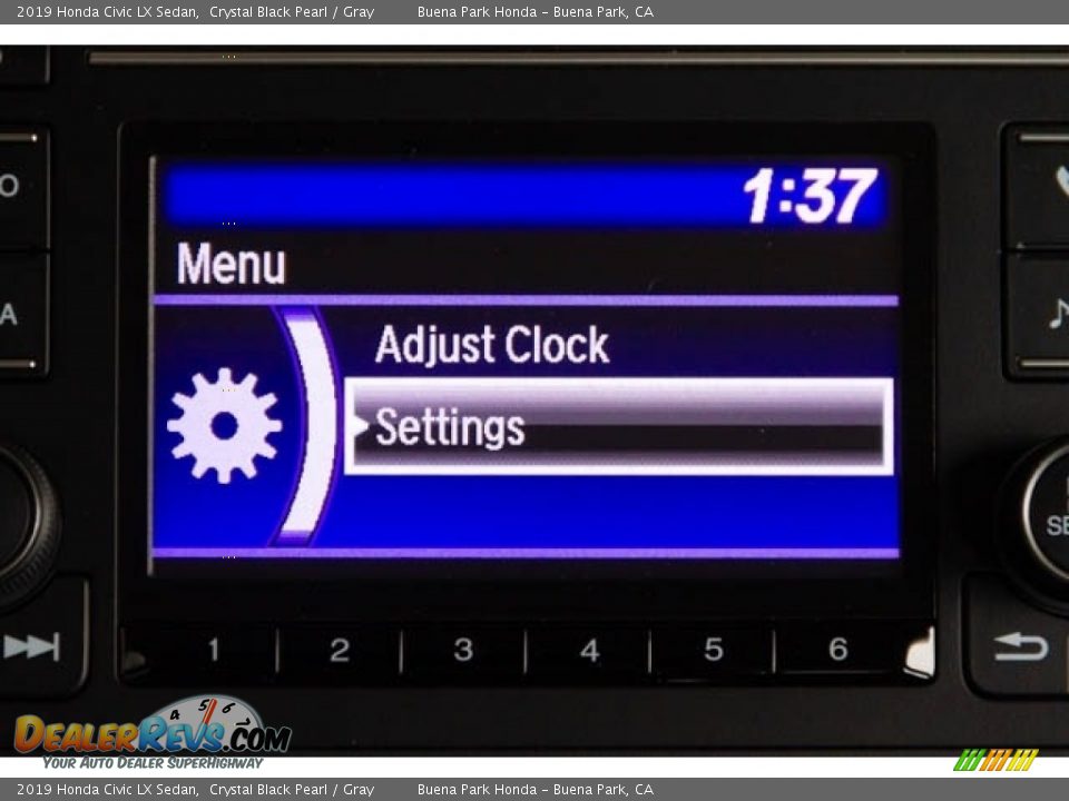 2019 Honda Civic LX Sedan Crystal Black Pearl / Gray Photo #31