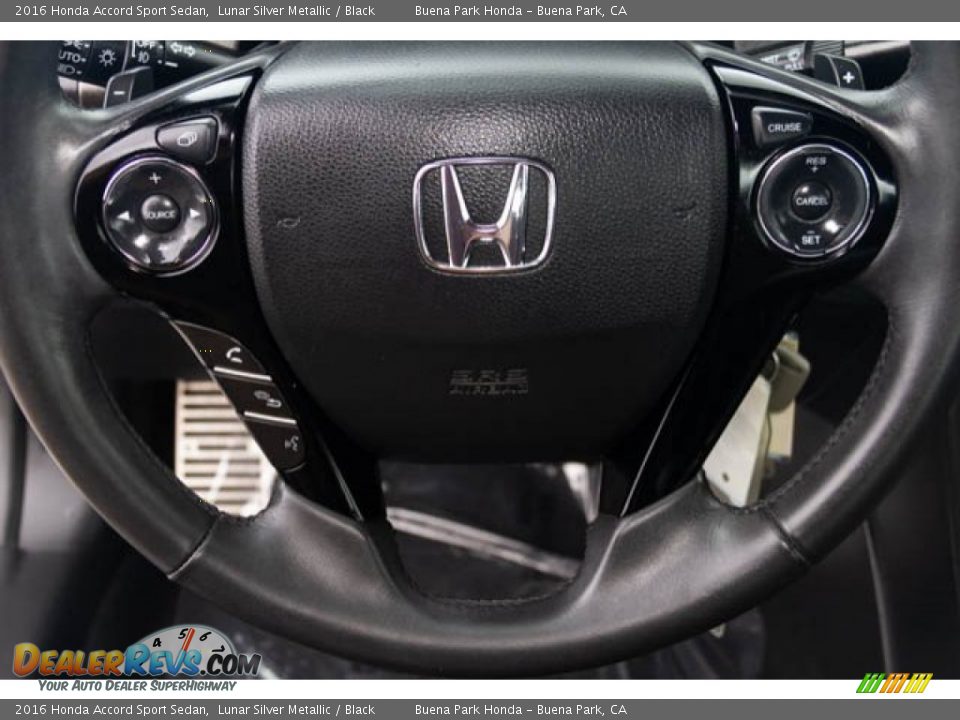 2016 Honda Accord Sport Sedan Lunar Silver Metallic / Black Photo #13