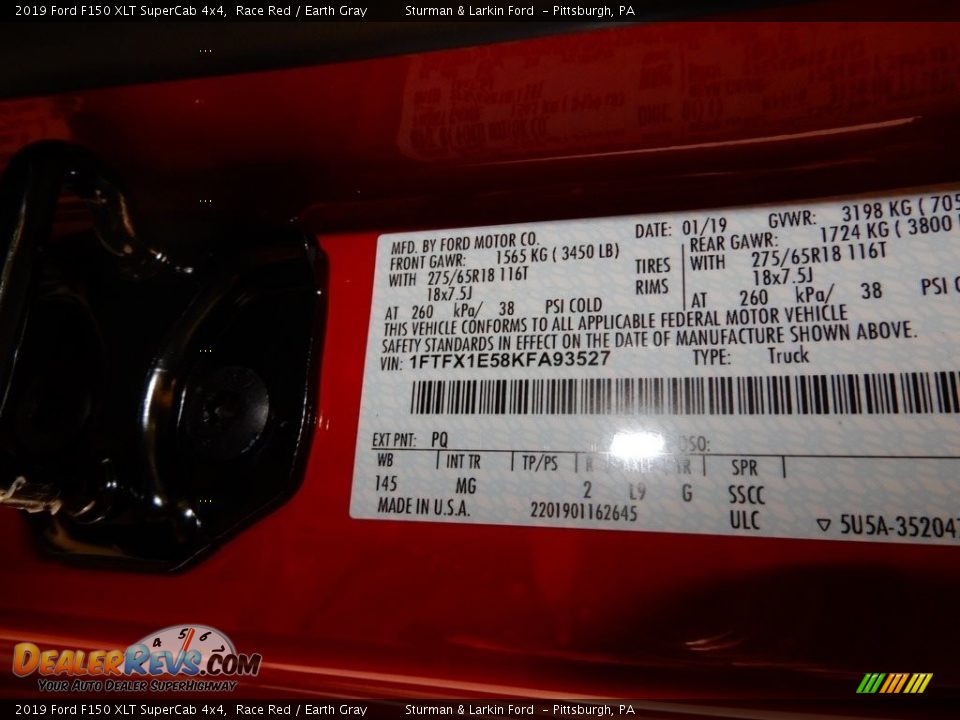 2019 Ford F150 XLT SuperCab 4x4 Race Red / Earth Gray Photo #10