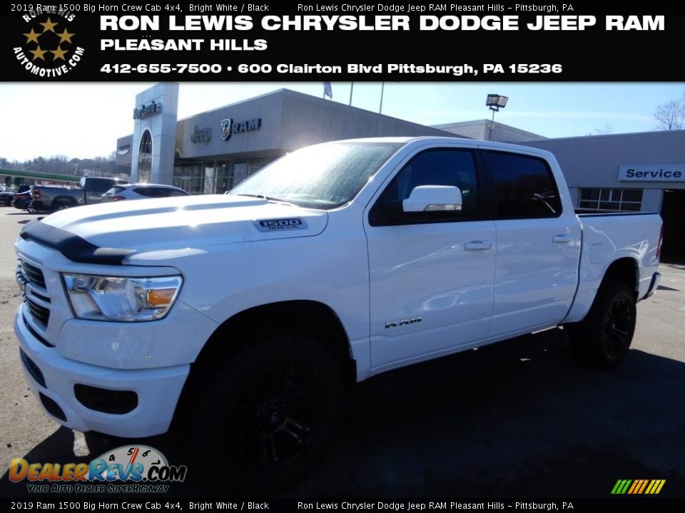 2019 Ram 1500 Big Horn Crew Cab 4x4 Bright White / Black Photo #1
