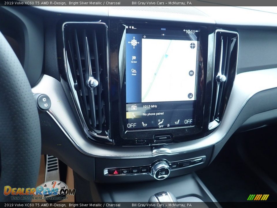 2019 Volvo XC60 T5 AWD R-Design Bright Silver Metallic / Charcoal Photo #14