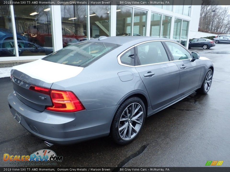 2019 Volvo S90 T5 AWD Momentum Osmium Grey Metallic / Maroon Brown Photo #2