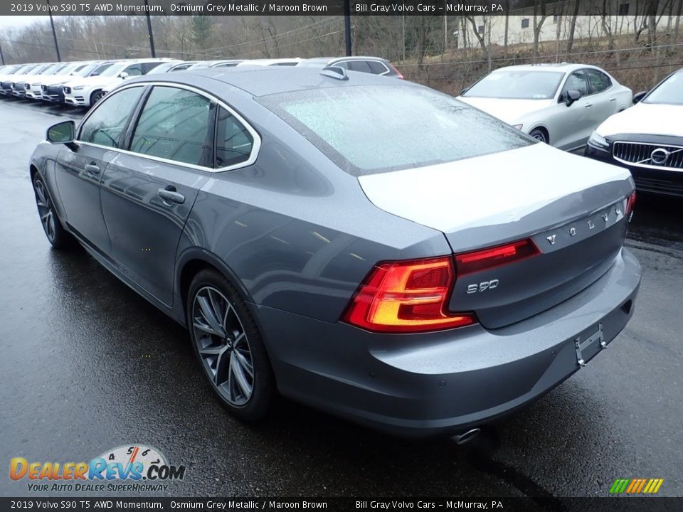 2019 Volvo S90 T5 AWD Momentum Osmium Grey Metallic / Maroon Brown Photo #4